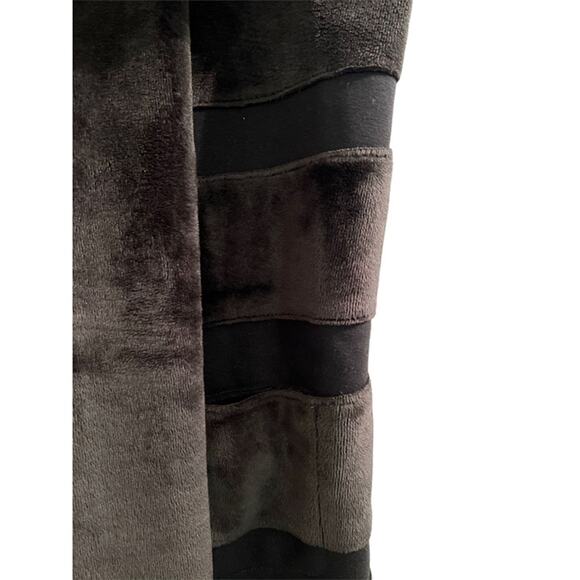 Habitat Long Line Velvet Velour Green Lagenlook Open Front Cardigan Duster L - Picture 5 of 11